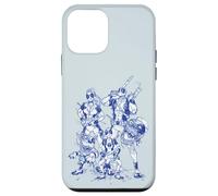 Carcasa para iPhone 12 mini Marvel Deadpool Family Comic Blue Line Sketch Art