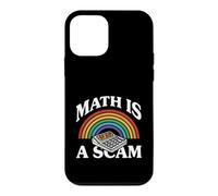 Carcasa para iPhone 12 Mini Math Is A Scam Retro Rainbow Exploding Calculator Sarcasm
