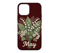 Carcasa para iPhone 12 Mini May Birth Flower Lily of The Valley & Hawthorn Birthday
