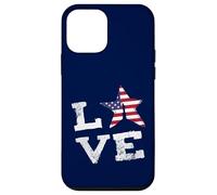 Carcasa para iPhone 12 Mini Me Encanta la Bandera de la Libertad de EE. UU., Que Dice Que es una au Pair Orgullosa Patriota