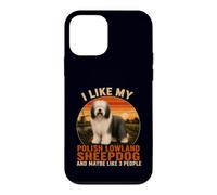 Carcasa para iPhone 12 Mini Me Gusta mi Perro Pastor Polaco de Las Tierras Bajas Divertido dueño y Amante