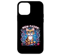 Carcasa para iPhone 12 Mini Mew-tation Funny Cat Science DNA Cells Biología Profesor