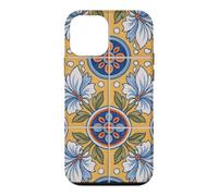 Carcasa para iPhone 12 Mini Mexicano Talavera Tapalpa Azulejo Patrón Diseño
