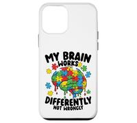 Carcasa para iPhone 12 Mini Mi Cerebro Funciona de Manera Diferente Goteo de Conciencia sobre el Autismo