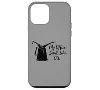 Carcasa para iPhone 12 Mini Mi Oficina huele a Aceite Garaje Humor DIY Chicos