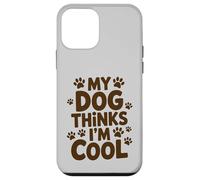 Carcasa para iPhone 12 Mini Mi Perro Piensa Que Soy Genial, Huellas de Patas