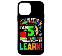 Carcasa para iPhone 12 Mini Mi Primer día de jardín de Infantes Tengo 5 años y Listo para Aprender