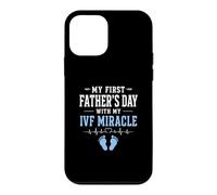 Carcasa para iPhone 12 Mini Mi Primer día del Padre con mi Milagro de FIV