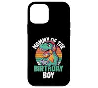Carcasa para iPhone 12 Mini Mommy of The Birthday Boy Gaming T-Rex Cumpleaños a Juego