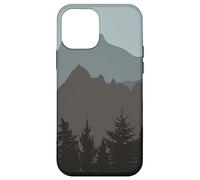 Carcasa para iPhone 12 Mini Mountains Peaks Abstract Outdoor Nature Landscape Gray Blue