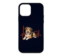 Carcasa para iPhone 12 Mini Mutt Dog Lover Heartbeat ECG Pulse Estilo de Raza Mixta