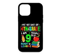 Carcasa para iPhone 12 Mini My 1st Day of 4th Grade Girls Boys First Day of Fourth Grade