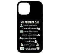 Carcasa para iPhone 12 Mini My Day Cat Schedule, Divertida Vida Felina para Amantes de los Gatos