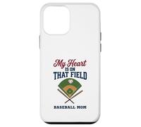 Carcasa para iPhone 12 Mini My Heart Is On That Field Baseball Mom Proud Game