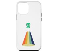 Carcasa para iPhone 12 Mini Nave Espacial OVNI secuestro alienígena, Divertido área Retro 51 UAP ET Regalo