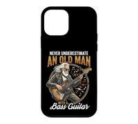 Carcasa para iPhone 12 Mini Never Underestimate an Old Man with A Bass Guitar Player Dad