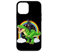 Carcasa para iPhone 12 Mini Ninja Riding T Rex Dinosaurio Divertido Prehistórico Rainbow Trex