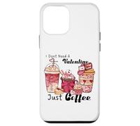 Carcasa para iPhone 12 Mini No Necesito un San Valentín, Solo café, Amor
