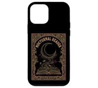 Carcasa para iPhone 12 Mini Nocturnal Reader Dark Academia Estética Amante de los Libros Luna
