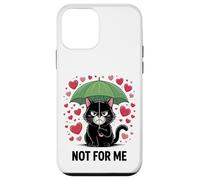 Carcasa para iPhone 12 Mini Not For Me Black Cat Anti-San Valentín para los Amantes de los Gatos