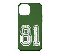 Carcasa para iPhone 12 Mini Número 81 Grungy White Sports Team Style