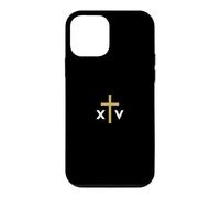 Carcasa para iPhone 12 Mini Número Romano del Papa León XIV con Cruz Delgada Jesús