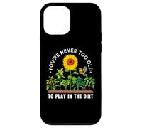 Carcasa para iPhone 12 Mini Nunca Eres Demasiado Viejo para Jugar en la Tierra cultivando Verduras