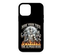 Carcasa para iPhone 12 Mini Oculta Tus Dedos de los pies El Alfa está aquí Funny Alpha Wolf Meme Cringe