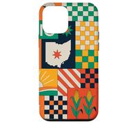 Carcasa para iPhone 12 Mini Ohio Patchwork Quilt Modern Midwest Pride Vintage Inspired