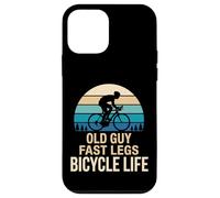Carcasa para iPhone 12 Mini Old Guy Fast Legs Bicycle Life Diseño Ciclismo Retro