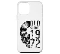 Carcasa para iPhone 12 Mini Old School 1972 Vintage Disco de Vinilo Amante gótico Calavera LP