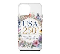 Carcasa para iPhone 12 Mini One Nation Under God - Faith Watercolor Women's American 250
