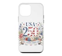 Carcasa para iPhone 12 Mini One Nation Under God - Faith Watercolor Women's American 250