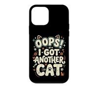 Carcasa para iPhone 12 Mini Oops! I Got Another Cat Fun Kitten Lover Retro Mujeres Gato Mamá
