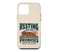 Carcasa para iPhone 12 Mini Oso Cristiano descansando en Sus promesas Cita de fe
