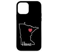 Carcasa para iPhone 12 Mini Página Principal de Minnesota con Contorno de Mapa EE. UU.