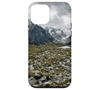 Carcasa para iPhone 12 Mini Paisaje escénico de los Picos del Glaciar del Valle de la montaña Alpina