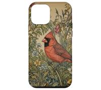 Carcasa para iPhone 12 Mini Pájaro de jardín Cardenal norteño, Estilo Vintage