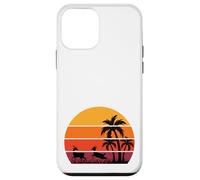 Carcasa para iPhone 12 Mini Palmeras Gacelas Safari Sabana Puesta de Sol África Recuerdo