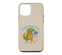 Carcasa para iPhone 12 Mini Papasaurus Number One Dad Funny Dinosaur Rex Día del Padre