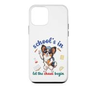 Carcasa para iPhone 12 Mini Papillon Dog Regresa a la Escuela Vibra Las escuelas en Let Chaos Begin