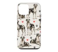 Carcasa para iPhone 12 Mini Patrón de Gran danés Deutsche Dogge