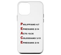 Carcasa para iPhone 12 Mini Peace Acrostic - 5 Christian Faith Bible Verse Scriptures