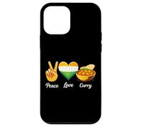 Carcasa para iPhone 12 Mini Peace Love Curry Amante de la Comida India