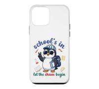 Carcasa para iPhone 12 Mini Penguin Back to School vibra a Las escuelas en Let The Chaos Begin