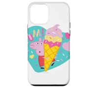 Carcasa para iPhone 12 Mini Peppa Pig Yum Ice Cream