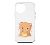 Carcasa para iPhone 12 Mini Pequeño Oso Comiendo de un Tarro de Miel Chibi Kawaii Funny Art