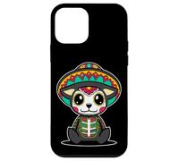 Carcasa para iPhone 12 Mini Perro Día delos Muertos Calavera Azúcar Mexicana Kawaii