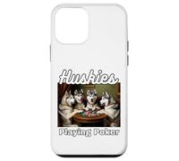 Carcasa para iPhone 12 Mini Perros Jugando Al Poker Huskies Perro Husky Siberiano Cartas