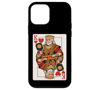 Carcasa para iPhone 12 Mini Pickleball King of Hearts Jugador de Cartas Pickleball